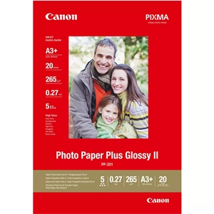 Canon PP-201 Photo Paper Plus II 265g/m² - A3+, 20 Foi