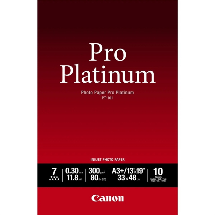 Canon Photo Paper Pro Platinum 300g/m² - A3+, 10 Foi