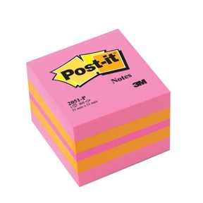3M Notițe Adezive 51 x 51 mm, mini cub roz