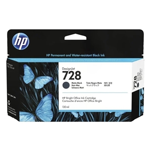HP 728 130-ml Cartuș de cerneală Matte Black DesignJet
