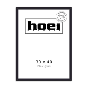 Sort cadru din lemn pentru fotografii și postere 30 x 40 - PLEXI cm