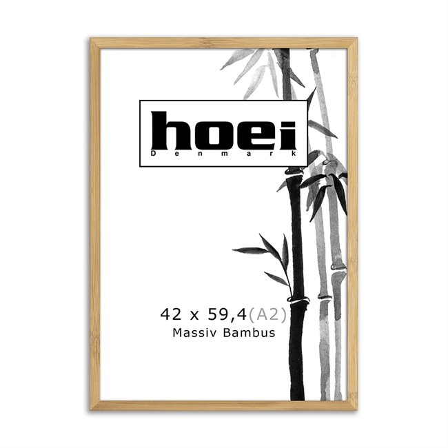 Ramă din lemn de bambus pentru fotografii și postere, dimensiuni 42 x 59,4 cm (A2)