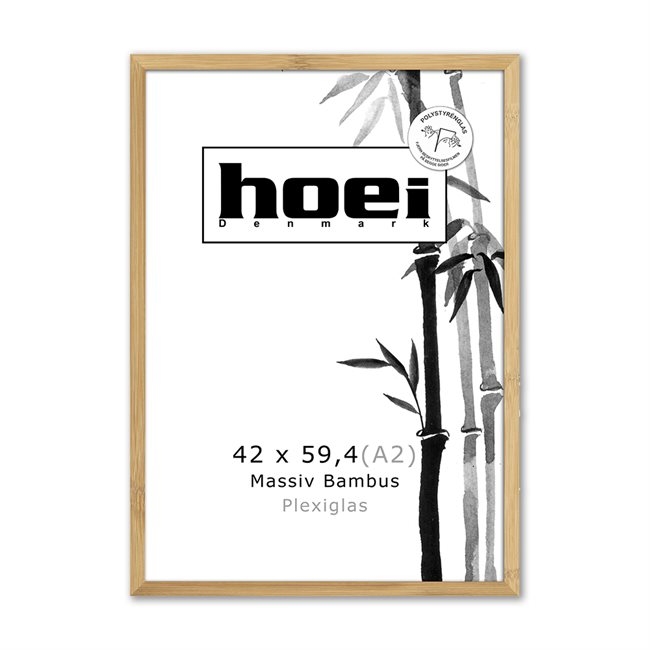 Rama din lemn de bambus pentru fotografii și postere 42 x 59,4 PLEXI A2 cm