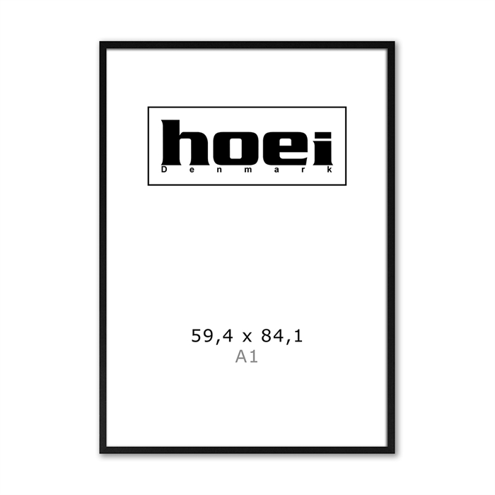 Sort ramă de lemn pentru fotografii și postere de 59,4 x 84,1 cm (A1)