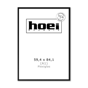 Sort ramă din lemn pentru fotografii și postere 59,4 x 84,1 - A1 PLEXI cm