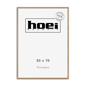 Ramă masivă din lemn de stejar pentru fotografii și postere 50 x 70 cm PLEXI