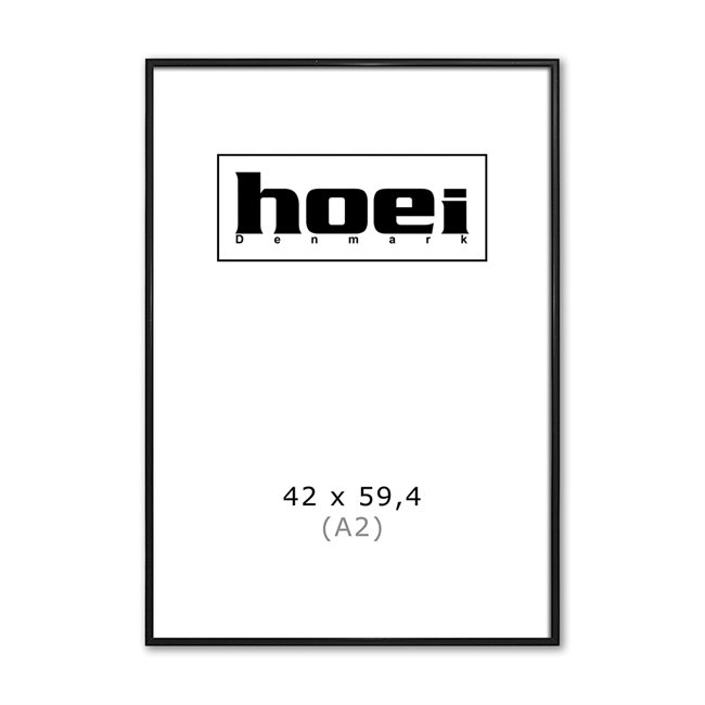 Sort Ramă de Aluminiu 42 x 59,4 cm (A2)