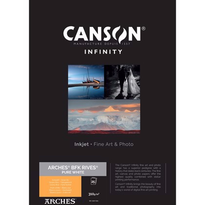 Canson BFK Rives (Pure White) 310 - A4, 25 Foi