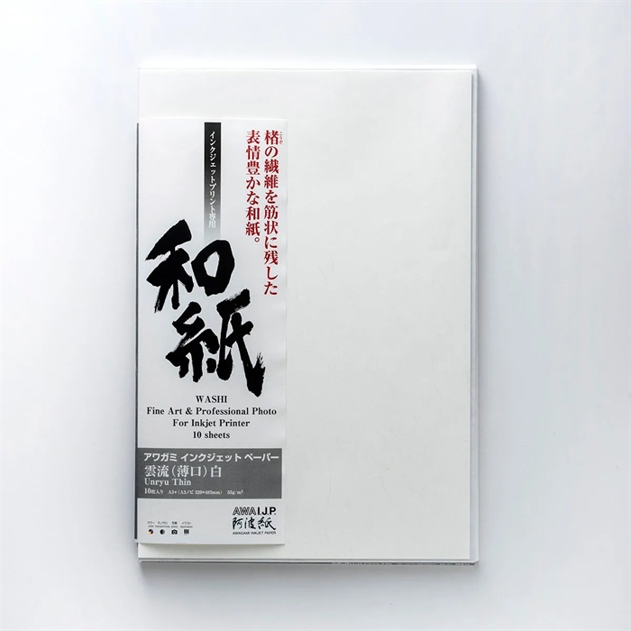 Awagami Unryu Thin - 55 g/m², 17" x 15 metru