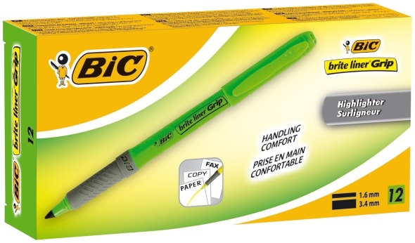 Bic marker Brite Liner Grip verde