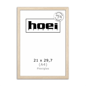 Ramă din lemn de stejar pentru fotografii și postere 21 x 29,7 cm PLEXI (A4)