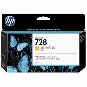 HP 728 130-ml Cartuș de cerneală Yellow pentru DesignJet