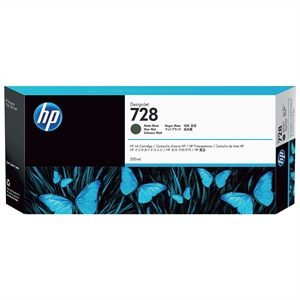 HP 728 300-ml Cartuș de cerneală Matte Black pentru DesignJet