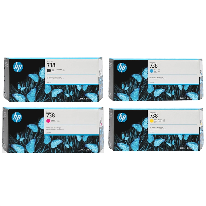 Set complet de cartușe de cerneală de 300 ml pentru HP T850 și T950