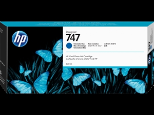 HP 747 cartuș de cerneală DesignJet Albastru Cromatic 300 ml