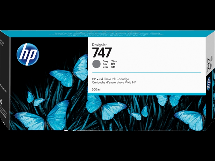 HP 747 cartuș de cerneală Gray DesignJet, 300 ml