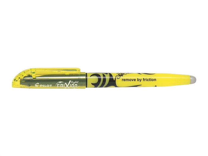 Pilot Frixion Marker text galben deschis