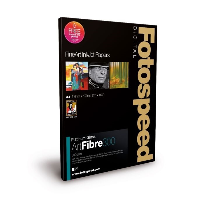 Fotospeed Platinum Gloss Art Fibre 300 g/m² - A2, 25 Foi