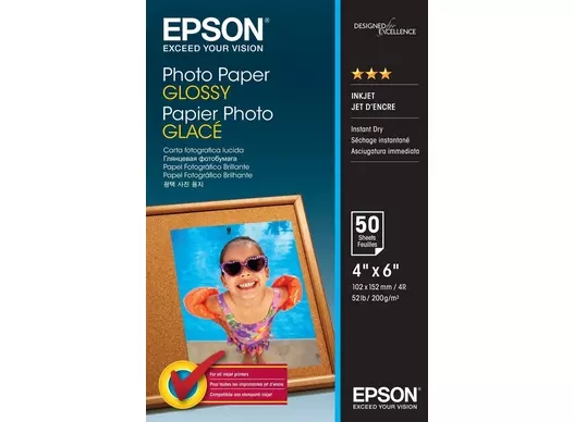 Hârtie foto lucioasă Epson 200 g/m² - 10x15cm - 50 foi