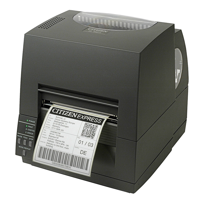 Citizen CL-S621II, 8 puncte/mm (203 dpi), EPL, ZPL, Datamax, multi-IF (Ethernet, Premium), negru