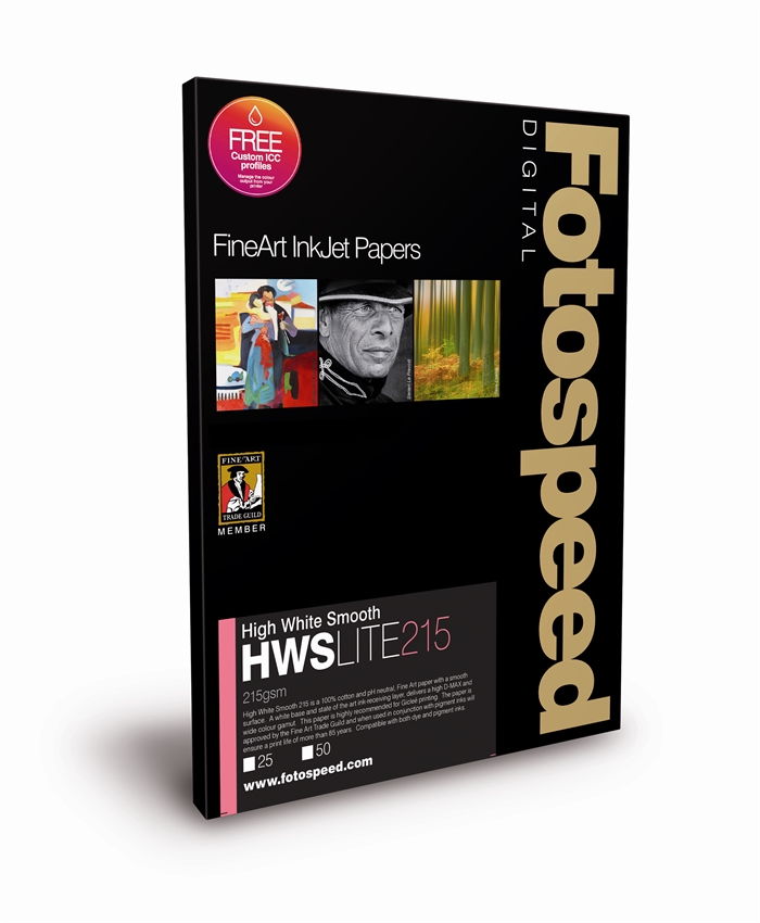 Fotospeed High White Smooth LITE 215 g/m² - A2, 25 Foi