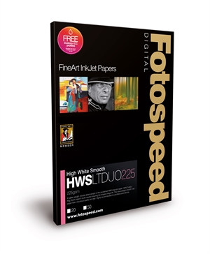 Fotospeed High White Smooth LITE DUO 225 g/m² - A2, 25 Foi