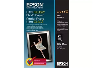 Hârtie foto Epson Ultra Glossy 300 g/m² - 10x15cm - 20 Foi