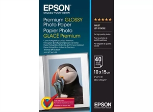 Hârtie foto lucioasă premium Epson 255 g/m² - 10x15 cm - 40 Foi