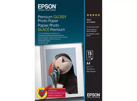 Hârtie foto lucioasă premium Epson 255 g/m² - A4 - 15 Foi